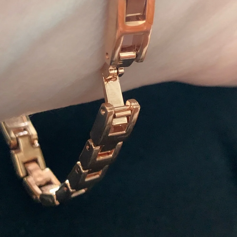 BCBGeneration Rosetone Adjustable Bangle Watch